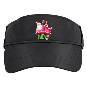 Funny Christmas in July Summer Flamingo Float Xmas Adult Drive Performance Visor