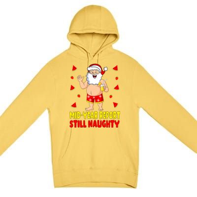 Funny Christmas In July Santa Summer Vacation Premium Pullover Hoodie