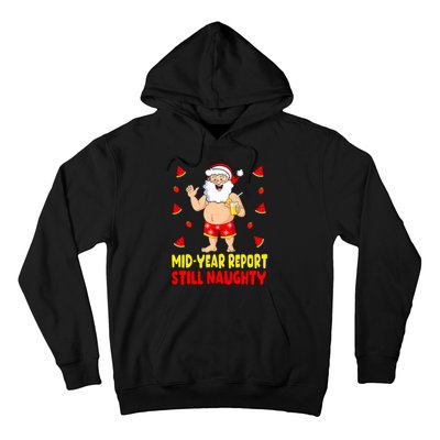 Funny Christmas In July Santa Summer Vacation Hoodie