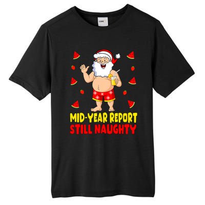 Funny Christmas In July Santa Summer Vacation Tall Fusion ChromaSoft Performance T-Shirt