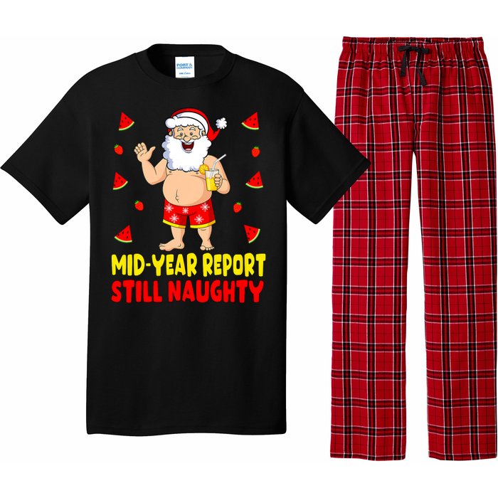 Funny Christmas In July Santa Summer Vacation Pajama Set