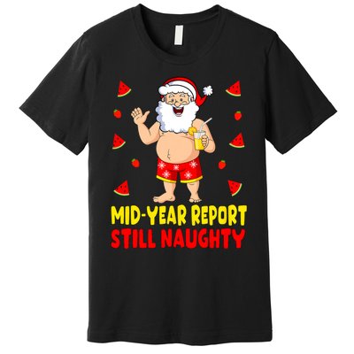 Funny Christmas In July Santa Summer Vacation Premium T-Shirt