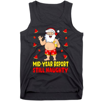 Funny Christmas In July Santa Summer Vacation Tank Top