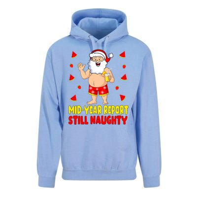 Funny Christmas In July Santa Summer Vacation Unisex Surf Hoodie