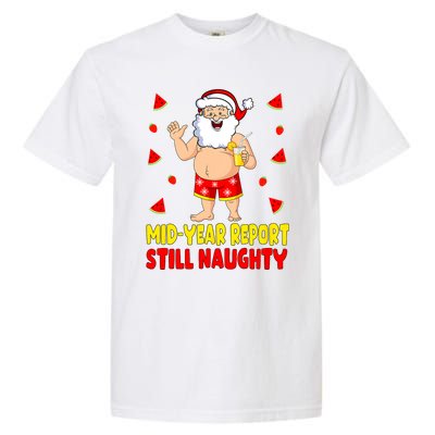 Funny Christmas In July Santa Summer Vacation Garment-Dyed Heavyweight T-Shirt