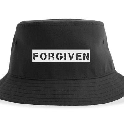 Forgiven Christian Inspirational Design For Men Women Sustainable Bucket Hat