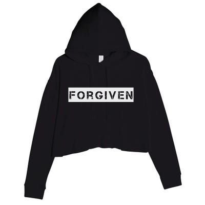 Forgiven Christian Inspirational Design For Men Women Crop Fleece Hoodie