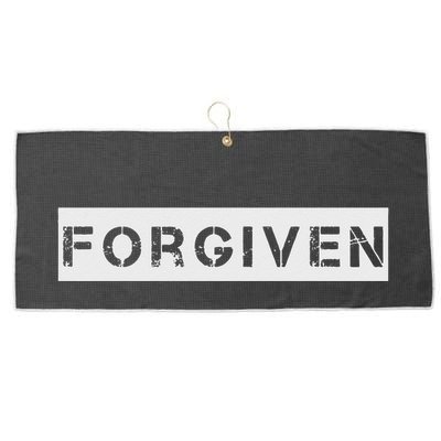 Forgiven Christian Inspirational Design For Men Women Large Microfiber Waffle Golf Towel
