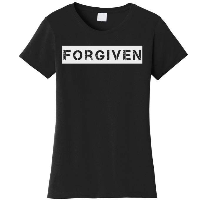 Forgiven Christian Inspirational Design For Men Women Women's T-Shirt