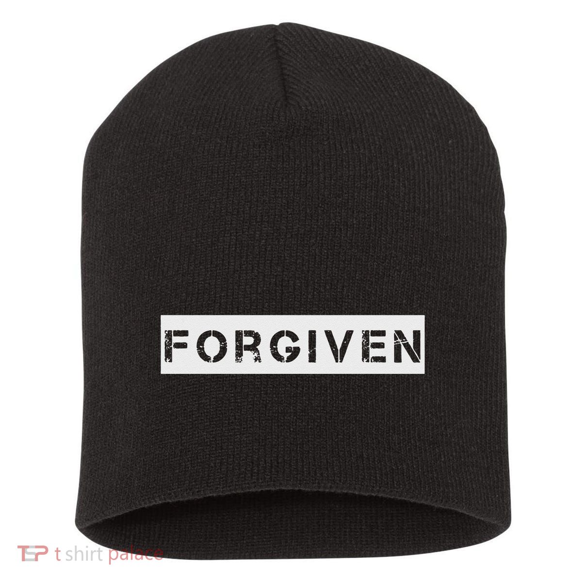 Forgiven Christian Inspirational Design For Men Women Short Acrylic Beanie