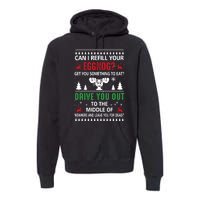 Funny Can I Refill Your Eggnog? Ugly Christmas Sweater Christmas Vacation Quote Premium Hoodie