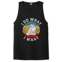 Funny Cat I Do What I Want Middle Finger Kitty Flip The Bird PosiCharge Competitor Tank