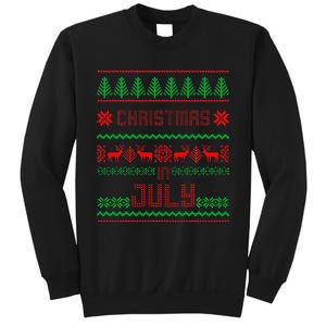 Funny Christmas in July Summer Ugly Santa Xmas Sweatshirt