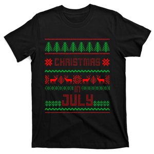 Funny Christmas in July Summer Ugly Santa Xmas T-Shirt