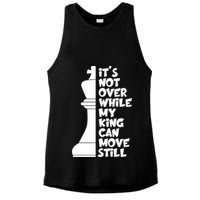 Funny Christian It's Not Over While MY King Jesus Can Move Still Ladies PosiCharge Tri-Blend Wicking Tank