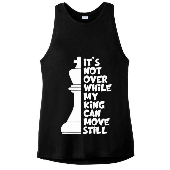 Funny Christian It's Not Over While MY King Jesus Can Move Still Ladies PosiCharge Tri-Blend Wicking Tank