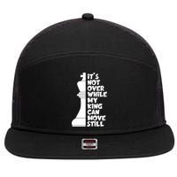 Funny Christian It's Not Over While MY King Jesus Can Move Still 7 Panel Mesh Trucker Snapback Hat