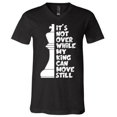 Funny Christian It's Not Over While MY King Jesus Can Move Still V-Neck T-Shirt