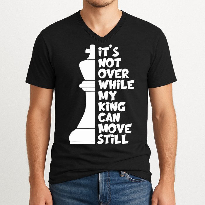 Funny Christian It's Not Over While MY King Jesus Can Move Still V-Neck T-Shirt