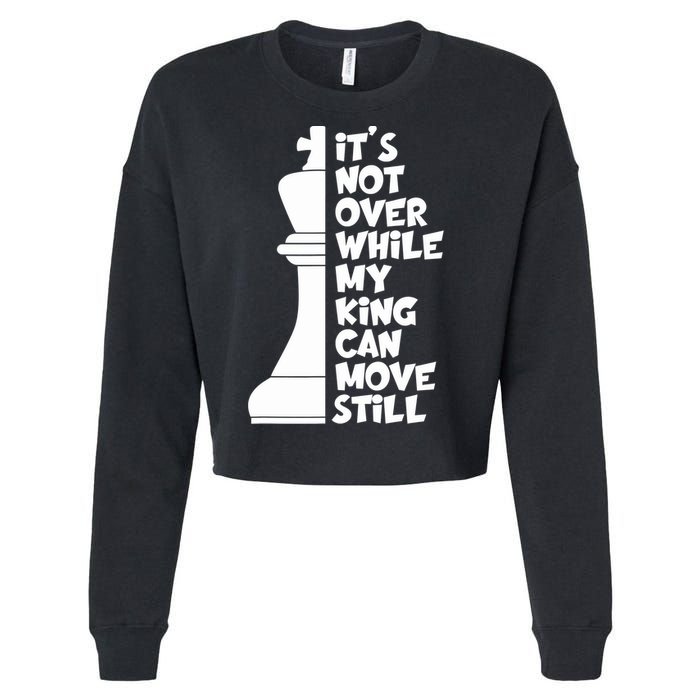 Funny Christian It's Not Over While MY King Jesus Can Move Still Cropped Pullover Crew