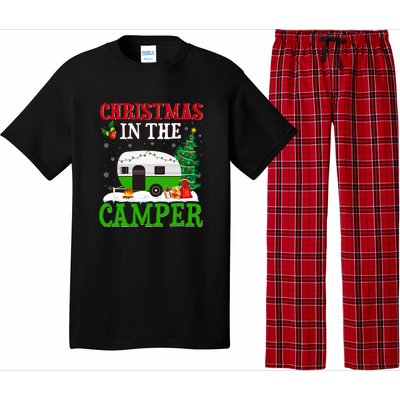 Funny Christmas In The Camper Camping RV Christmas Tree Gift Pajama Set