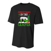 Funny Christmas In The Camper Camping RV Christmas Tree Gift Youth Performance Sprint T-Shirt