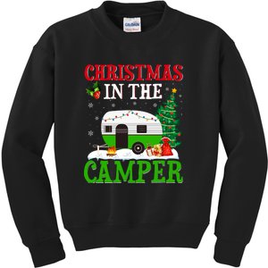 Funny Christmas In The Camper Camping RV Christmas Tree Gift Kids Sweatshirt