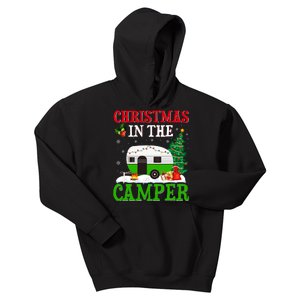 Funny Christmas In The Camper Camping RV Christmas Tree Gift Kids Hoodie