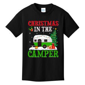 Funny Christmas In The Camper Camping RV Christmas Tree Gift Kids T-Shirt