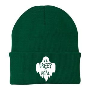 Funny Creep It Real Cool Ghost Halloween Men Womens Kids Knit Cap Winter Beanie