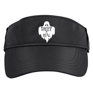 Funny Creep It Real Cool Ghost Halloween Men Womens Kids Adult Drive Performance Visor