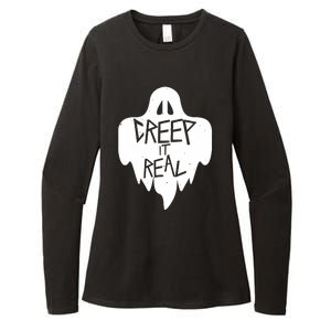 Funny Creep It Real Cool Ghost Halloween Men Womens Kids Womens CVC Long Sleeve Shirt