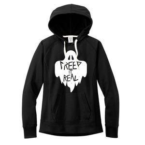 Funny Creep It Real Cool Ghost Halloween Men Womens Kids Women's Fleece Hoodie