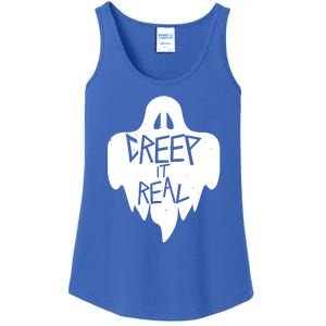 Funny Creep It Real Cool Ghost Halloween Men Womens Kids Ladies Essential Tank