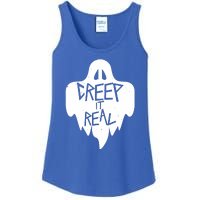 Funny Creep It Real Cool Ghost Halloween Men Womens Kids Ladies Essential Tank