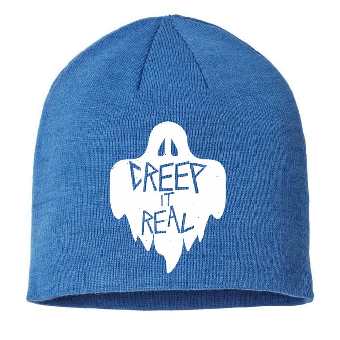 Funny Creep It Real Cool Ghost Halloween Men Womens Kids Sustainable Beanie