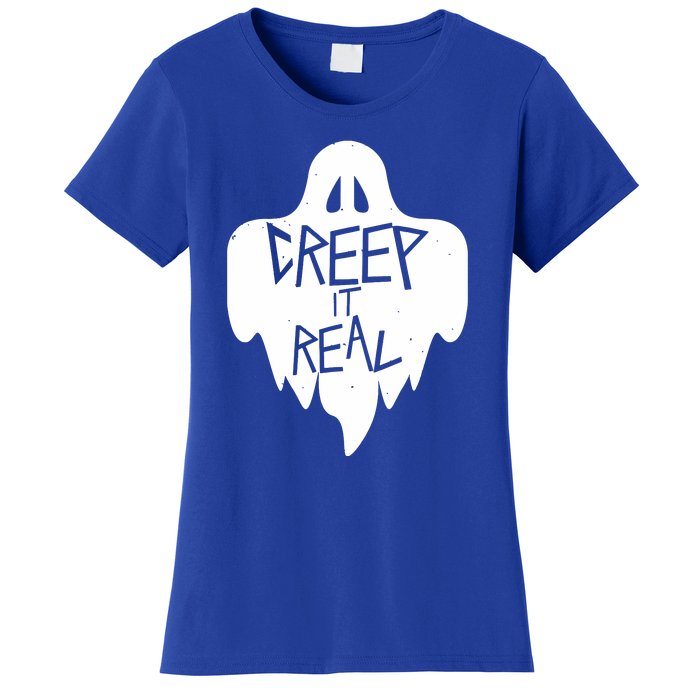 Funny Creep It Real Cool Ghost Halloween Men Womens Kids Women's T-Shirt