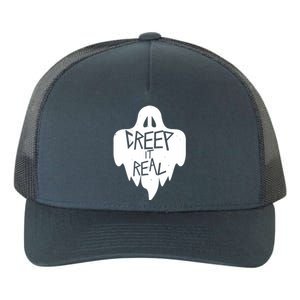 Funny Creep It Real Cool Ghost Halloween Men Womens Kids Yupoong Adult 5-Panel Trucker Hat