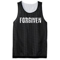 Forgiven Christian Inspirational Design Mesh Reversible Basketball Jersey Tank