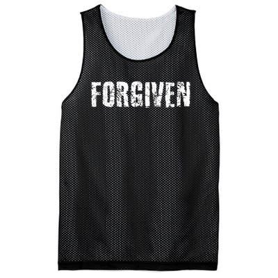 Forgiven Christian Inspirational Design Mesh Reversible Basketball Jersey Tank