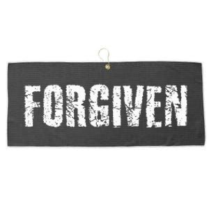 Forgiven Christian Inspirational Design Large Microfiber Waffle Golf Towel