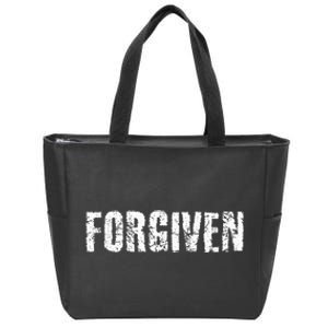 Forgiven Christian Inspirational Design Zip Tote Bag