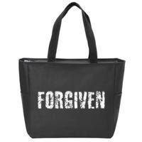 Forgiven Christian Inspirational Design Zip Tote Bag