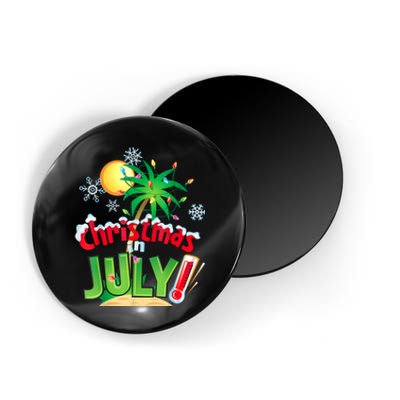 Funny Christmas In July Summer Beach Vacation Xmas Magnet