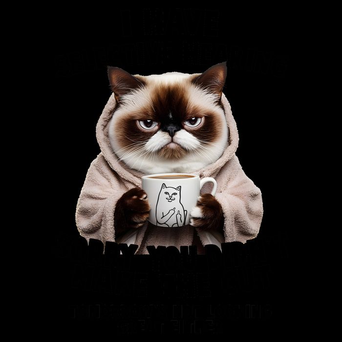 Funny Cat I Have Selective Hearing Sorry You Didn't Make The Cut  Mug