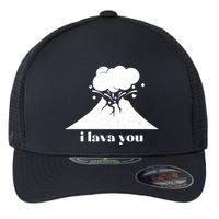 Funny Cute I Lava You Volcano Flexfit Unipanel Trucker Cap