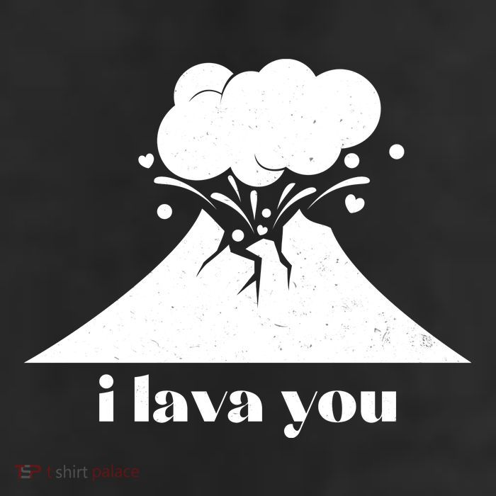 Funny Cute I Lava You Volcano 25L Jumbo Tote