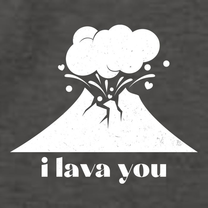 Funny Cute I Lava You Volcano Vector Backpack
