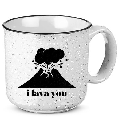Funny Cute I Lava You Volcano 15oz Campfire Ceramic Mug