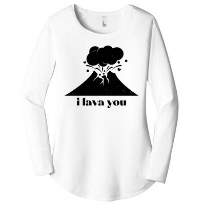 Funny Cute I Lava You Volcano Women's Perfect Tri Tunic Long Sleeve Shirt